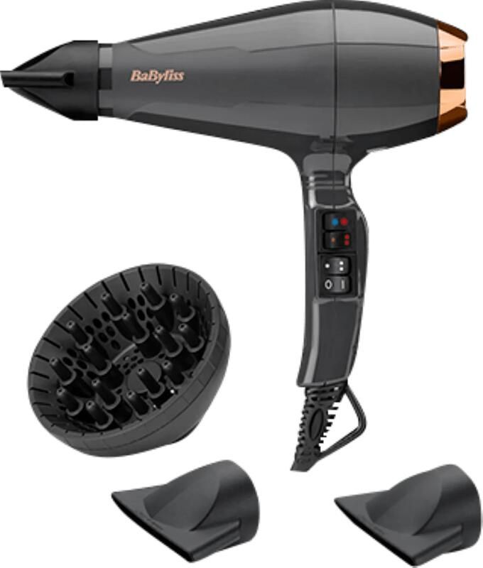 BaByliss Italian Air Pro 2200 6719DE haardroger 75mm Blaasmond 90mm Blaasmond Diffuser Föhn