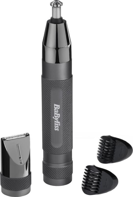 BaByliss MEN Super-X Metal Series precisietrimmer E111E Special Edition Neushaartrimmer wenkbrauwtrimmer incl. 2 opzetkammen