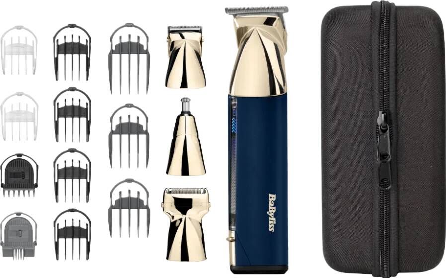 BaByliss Super-X Metal 15-in-1 Multigroom MT992E Tondeuse Trimmer Magnetische koppen 5 uur draadloos