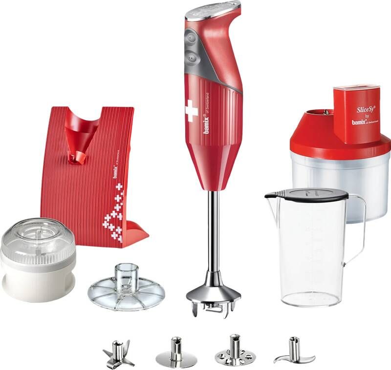Bamix Superbox staafmixer rood M250 2 snelheden