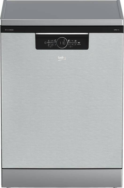 Beko BDFN36560XC Cornerintense Vrijstaande vaatwasser Grijs