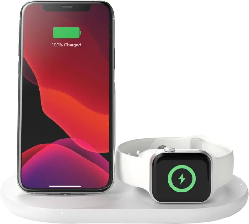 Belkin BoostCharge 3-in-1 Wireless Charger Wit | Draadloze opladers | 0745883795789