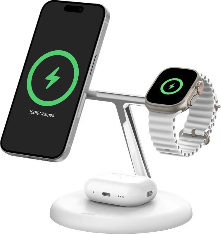 Belkin Magnetic Adjustable Charging Stand WIZ023VFWH | Draadloze opladers | 0745883868742