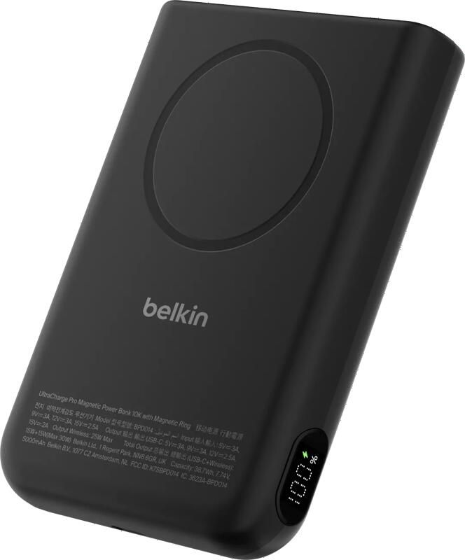 Belkin UltraCharge Pro Draadloze Powerbank met MagSafe 10.000 mAh met Snelladen Zwart