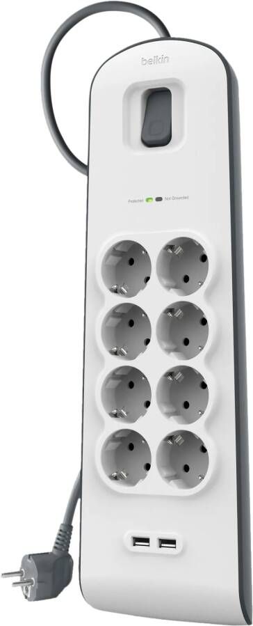 Belkin Surge Protector 8 outlet 2 meter 2x usb