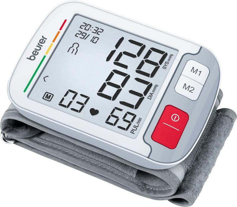 Beurer BC 51 Bloeddrukmeter pols XL display Hartritmestoornis herkenning Risico-indicator Snelle meting Positioneringsindicator Manchet pols 12 5 21 cm Incl. batterijen 5 Jaar garantie