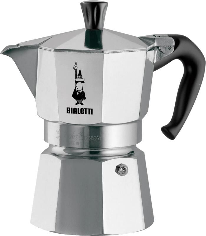 Bialetti Moka Express percolator 6 kopjes aluminium zilver
