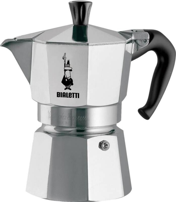 Bialetti Moka Express Middel 4 Kops espresso 190ml Zilver