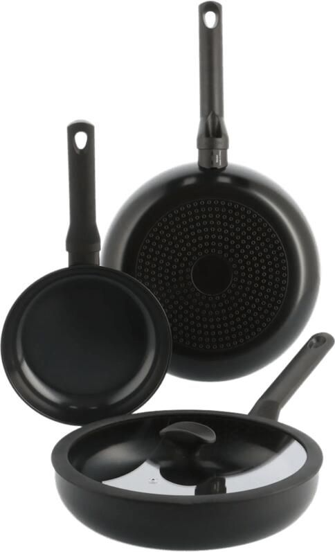 BK Enjoy Koekenpannenset 20 + 28 cm + Hapjespan 28 cm zwart