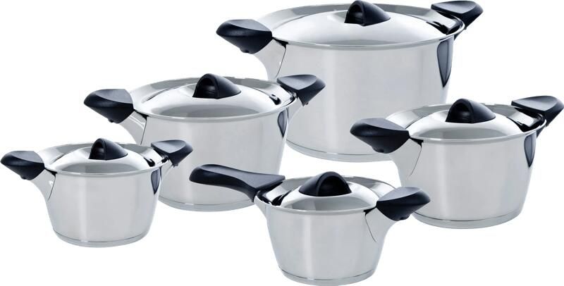 BK Q-linair Classic pannenset 5 delig RVS veilig afgietsysteem inductie