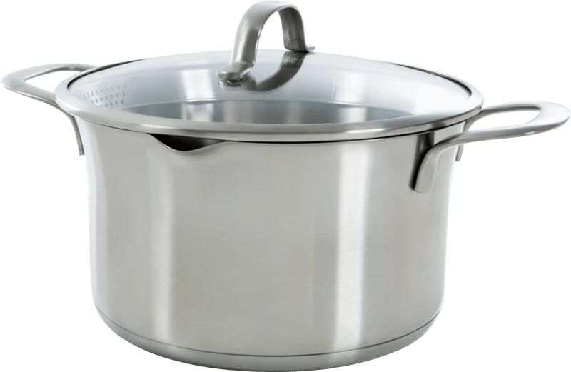 BK Wave Soeppan 24 cm RVS met glazen deksel