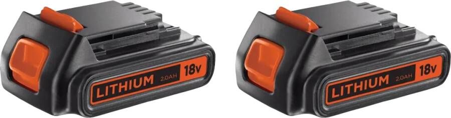 BLACK+DECKER 18V 2 0 Ah Accu 2-pack