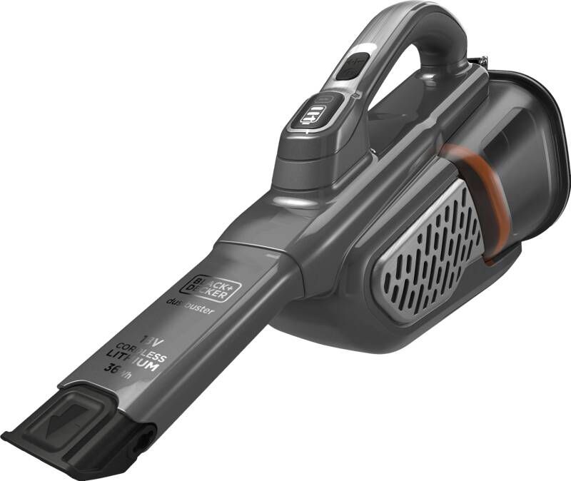 BLACK+DECKER BLACK + DECKER BHHV520JF-QW Handstofzuiger Dustbuster Lithium 18V 2 snelheden 40min Zwart zilver Titanium
