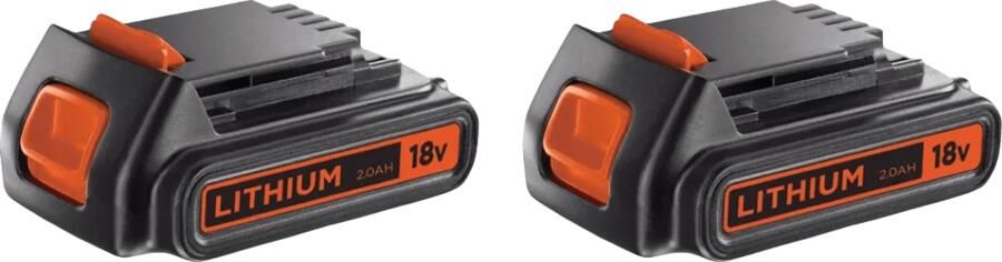 BLACK+DECKER 18V 2 0 Ah Accu 2-pack