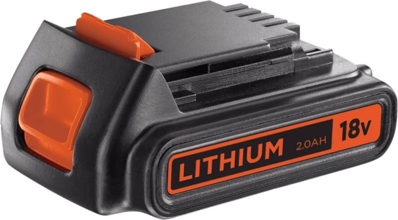 BLACK+DECKER Lithium ion schuifaccu 18V. 2.0Ah BL2018-XJ