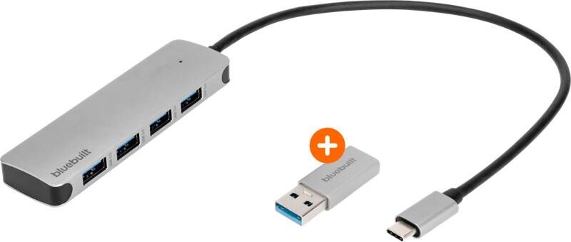 BlueBuilt 4-Poorts USB-A C 3.0 Hub