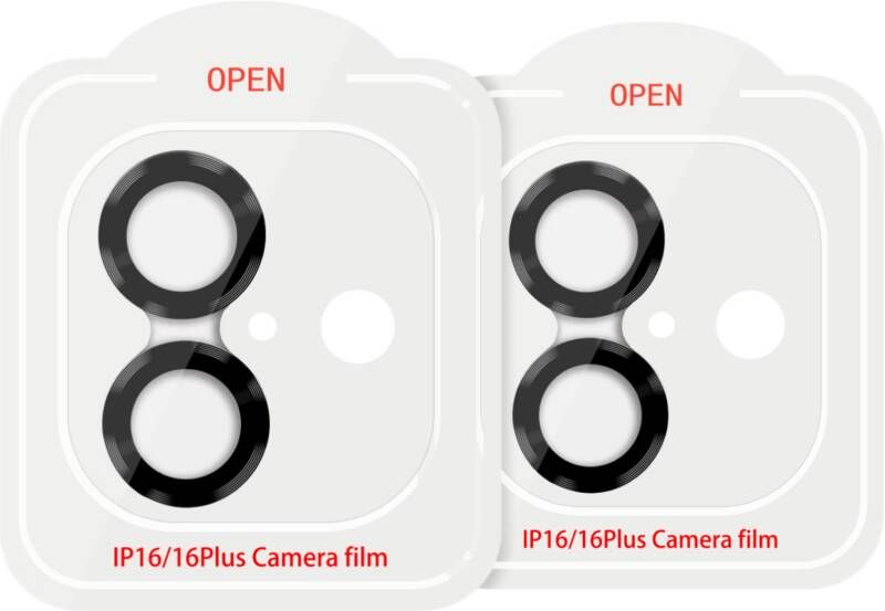 BlueBuilt Apple iPhone 16 16 Plus Camera Lens Protector Aluminium Duo Pack