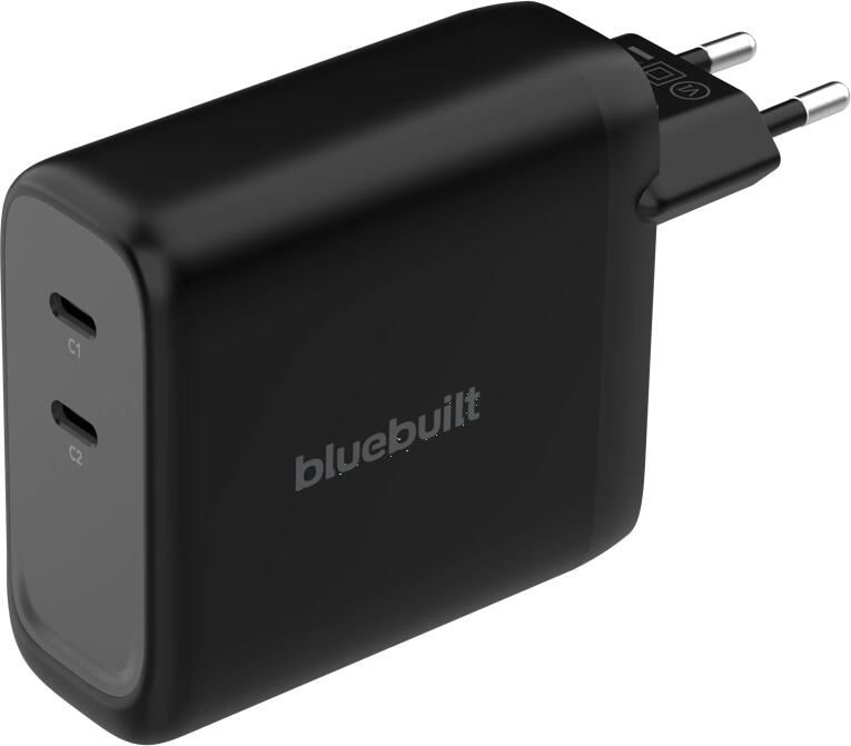 BlueBuilt 140W GaN Oplader met 2 Usb C Poorten Zwart