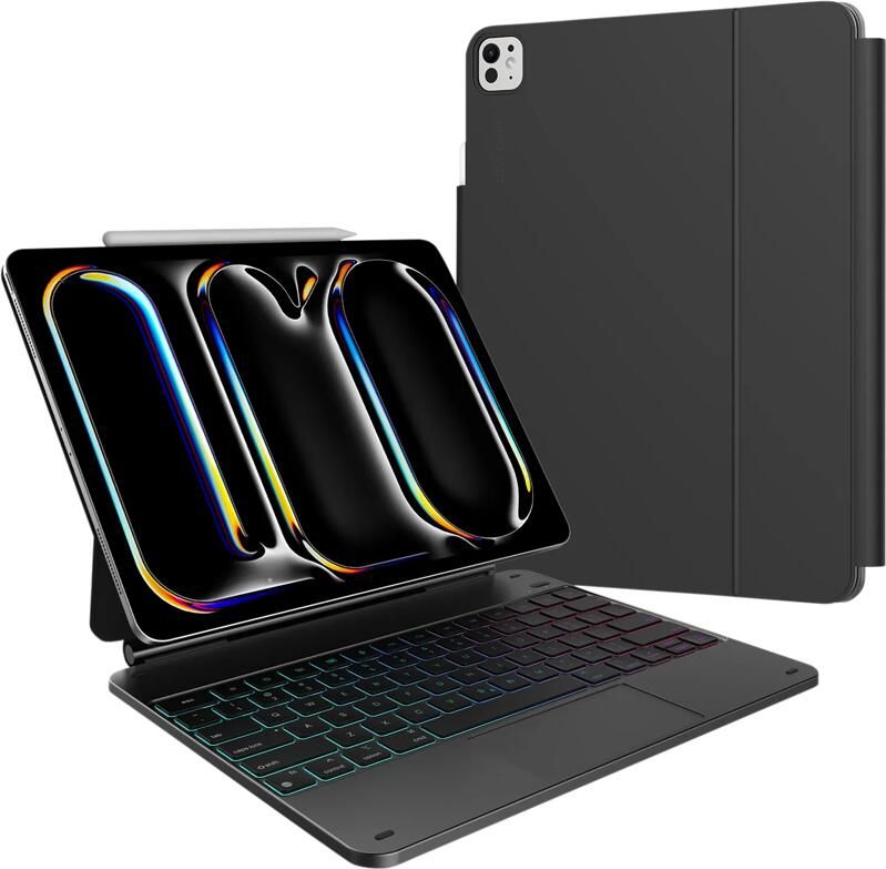 BlueBuilt Apple iPad Pro (2025 2024) 13 inch Toetsenbord Hoes QWERTY Zwart