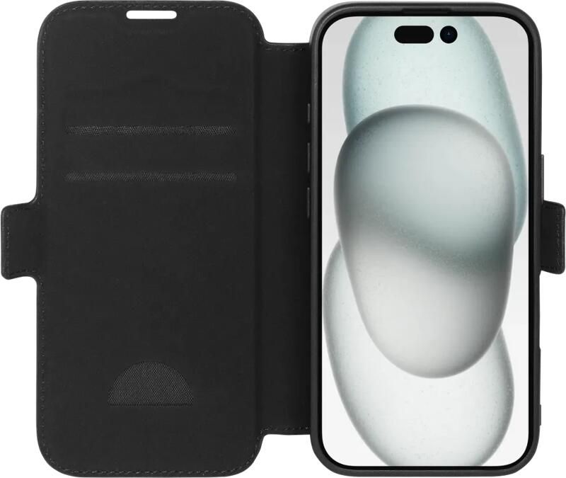 BlueBuilt Apple iPhone 16 Book Case Leer Zwart