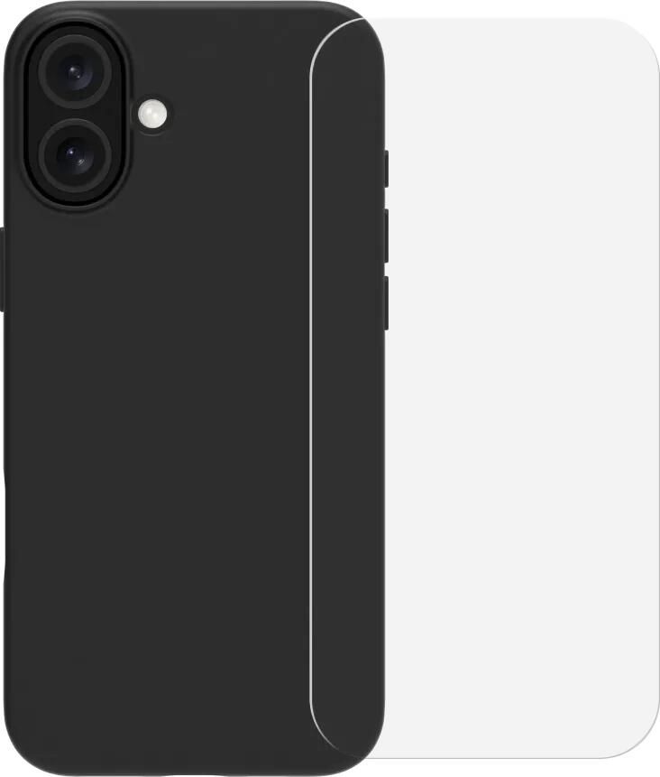 BlueBuilt Back Cover Apple iPhone 16 Plus Zwart + Screenprotector Glas