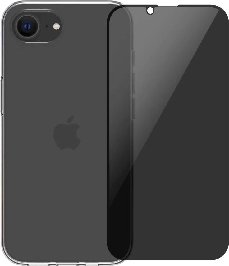 BlueBuilt Back Cover iPhone 16e Transparant + Privacy Filter Screenprotector Glas