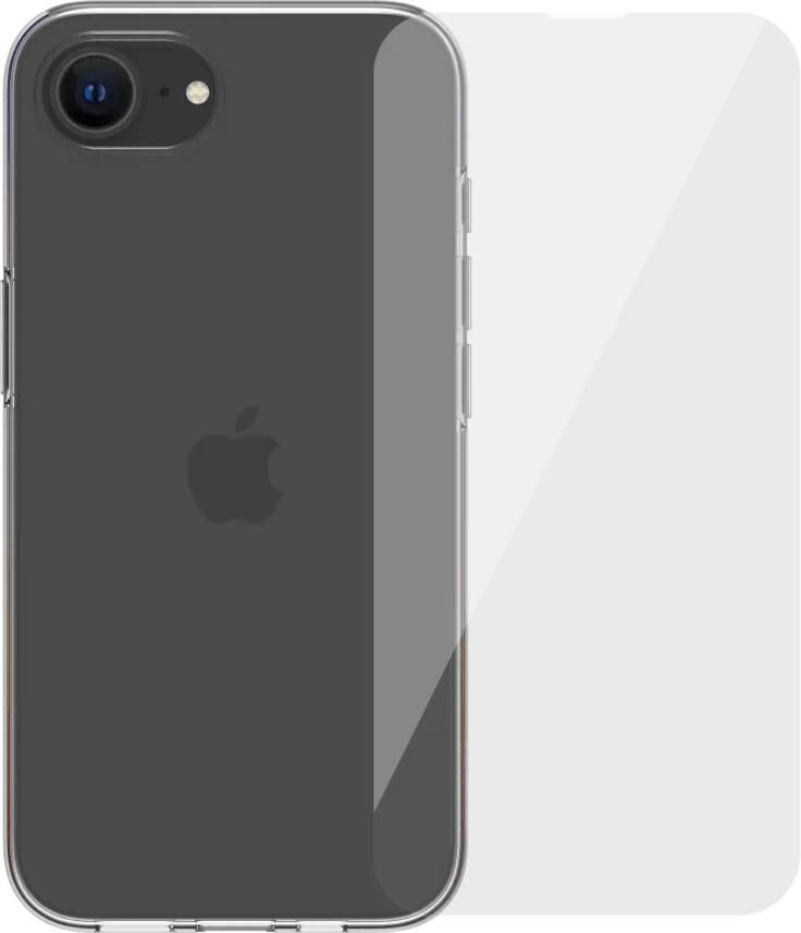 BlueBuilt Back Cover iPhone 16e Transparant + Screenprotector Glas