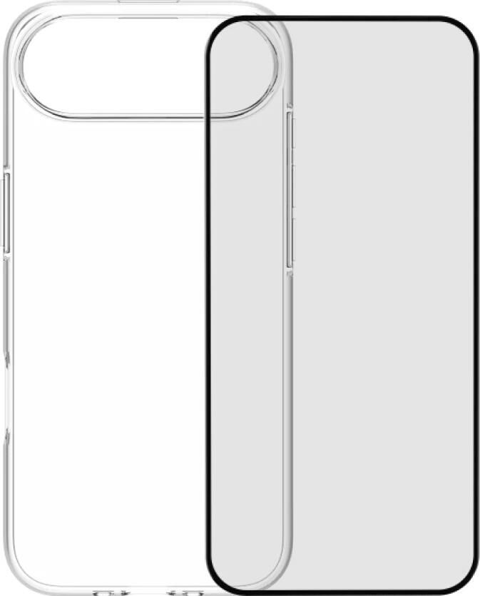 BlueBuilt Back Cover iPhone 17 Air Transparant + iPhone 17 Air Screenprotector Glas