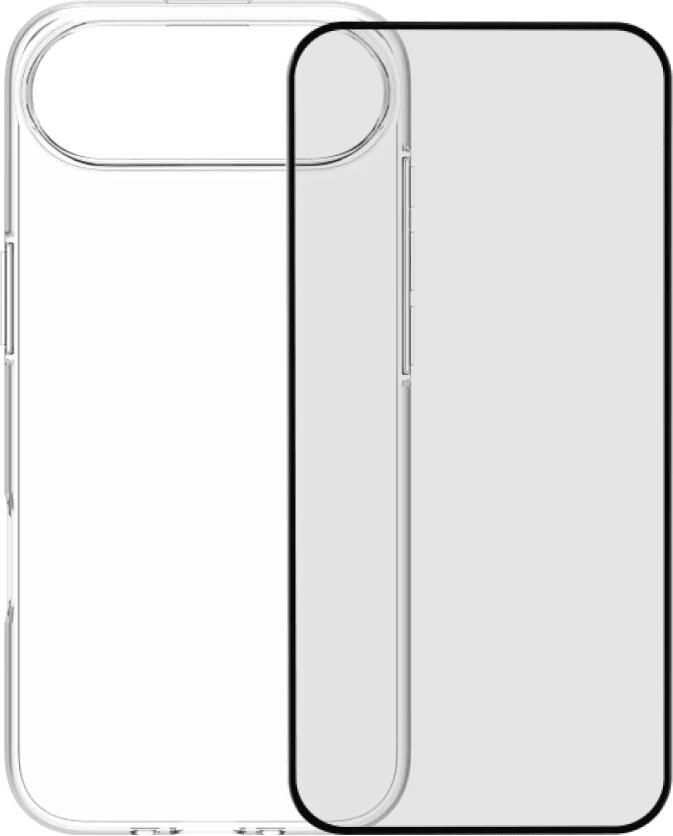 BlueBuilt Back Cover iPhone Air Transparant + iPhone Air Screenprotector Glas