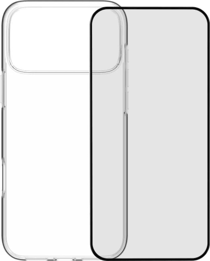 BlueBuilt Back Cover iPhone 17 Pro Max Transparant + iPhone 17 Pro Max Screenprotector Glas