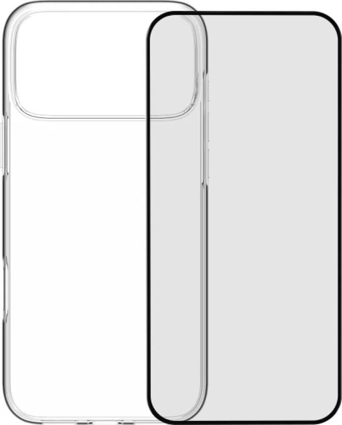 BlueBuilt Back Cover iPhone 17 Pro Max Transparant + iPhone 17 Pro Max Screenprotector Glas