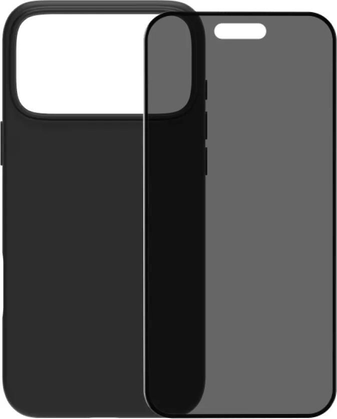 BlueBuilt Back Cover iPhone 17 Pro Max Zwart + iPhone 17 Pro Max Privacy Screenprotector Glas