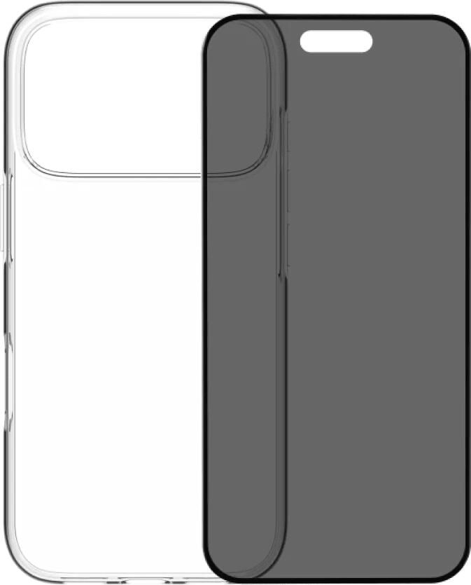 BlueBuilt Back Cover iPhone 17 Pro Transparant + iPhone 17 Pro Privacy Screenprotector Glas