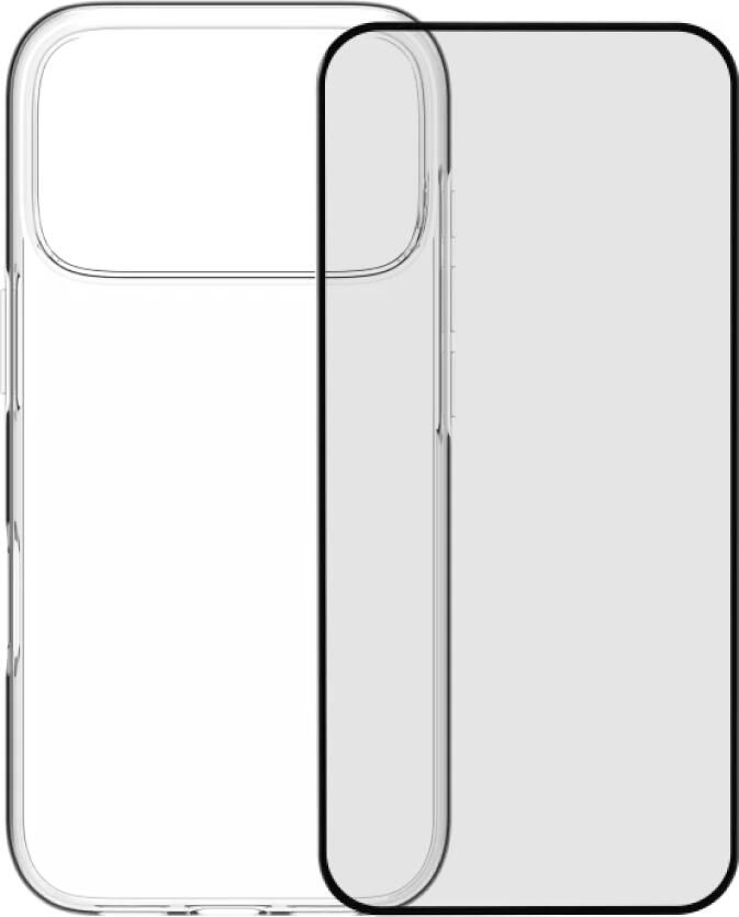 BlueBuilt Back Cover iPhone 17 Pro Transparant + iPhone 17 Pro Screenprotector Glas