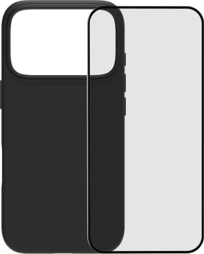 BlueBuilt Back Cover iPhone 17 Pro Zwart + iPhone 17 Pro Screenprotector Glas