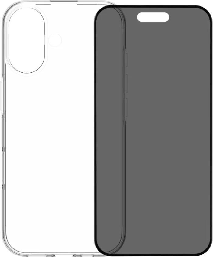 BlueBuilt Back Cover iPhone 17 Transparant + iPhone 17 Privacy Screenprotector Glas