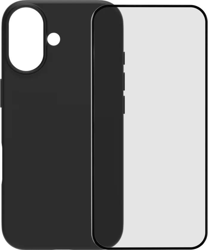 BlueBuilt Back Cover iPhone 17 Zwart + iPhone 17 Screenprotector Glas