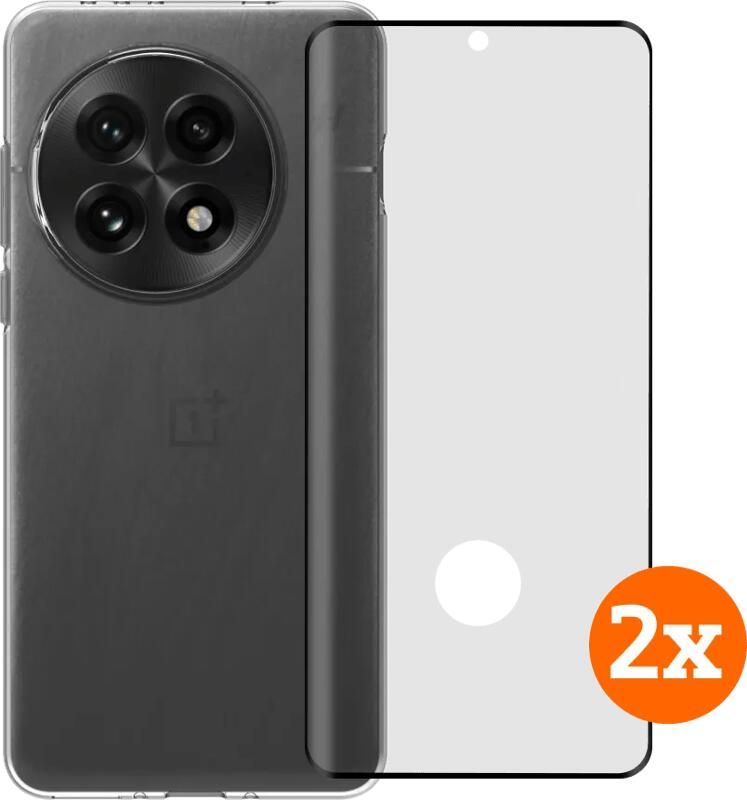 BlueBuilt Back Cover OnePlus 13 Transparant + Screenprotector Glas Duo Pack