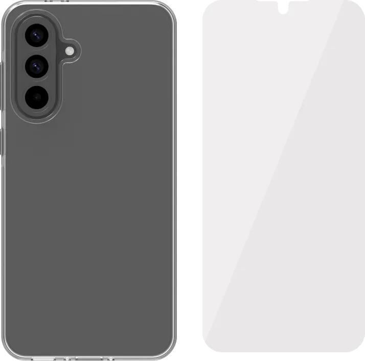 BlueBuilt Back Cover Samsung Galaxy A56 Transparant + Screenprotector Glas