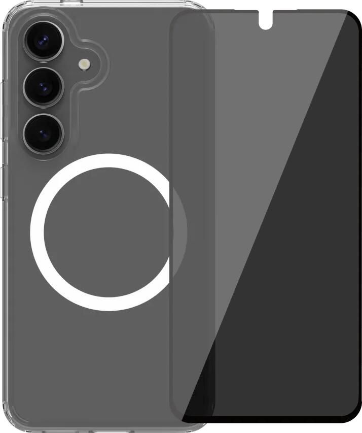 BlueBuilt Back Cover Samsung Galaxy S25 Transparant+ Privacy Screenprotector Glas