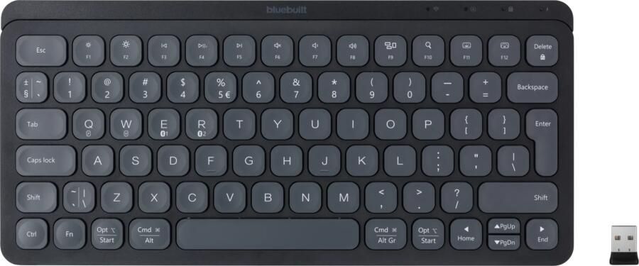 BlueBuilt Draadloos Bluetooth Toetsenbord Premium Mini QWERTY
