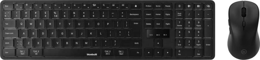 BlueBuilt Draadloze Bluetooth Toetsenbord en Muis Set QWERTY