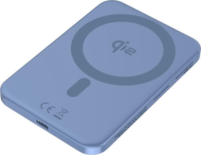 BlueBuilt Draadloze Powerbank met Qi2 en MagSafe 5.000 mAh met Snelladen 20 Watt Blauw