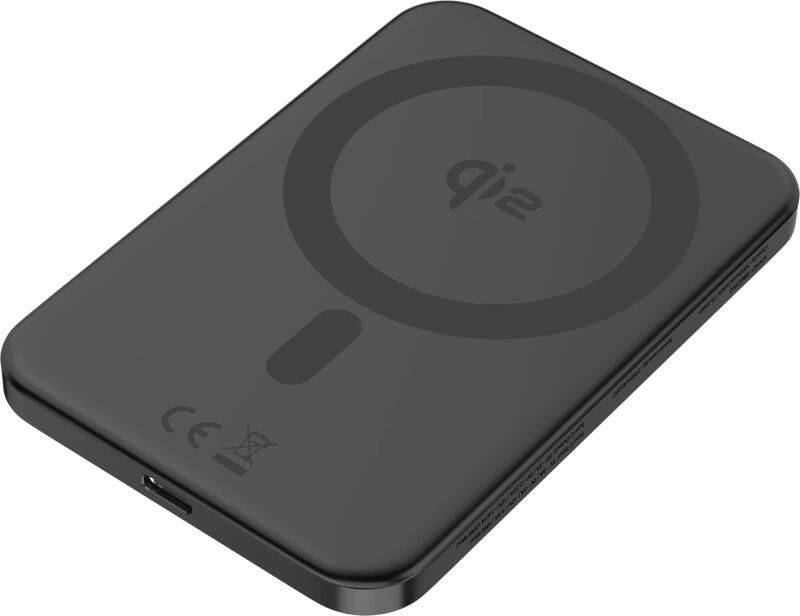 BlueBuilt Draadloze Powerbank met Qi2 en MagSafe 5.000 mAh met Snelladen 20 Watt Grijs