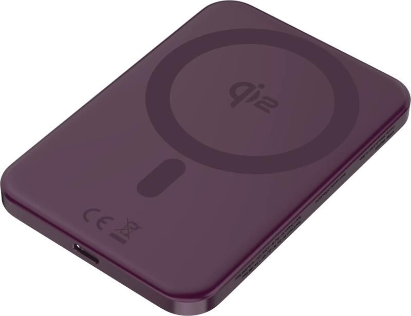 BlueBuilt Draadloze Powerbank met Qi2 en MagSafe 5.000 mAh met Snelladen 20 Watt Rood