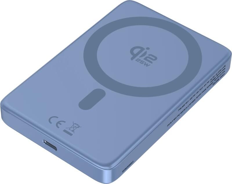 BlueBuilt Draadloze Powerbank met Qi2.2 en MagSafe 10.000 mAh met Snelladen 25 Watt Blauw