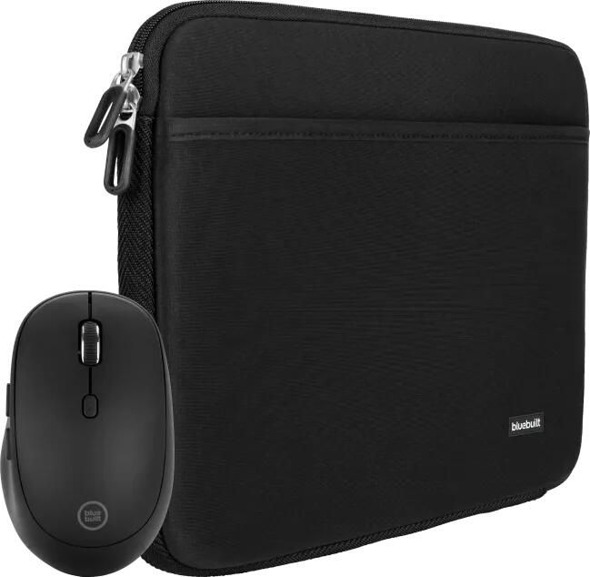 BlueBuilt Laptophoes 30 cm 12-13 inch Zwart + Tradendum Muis