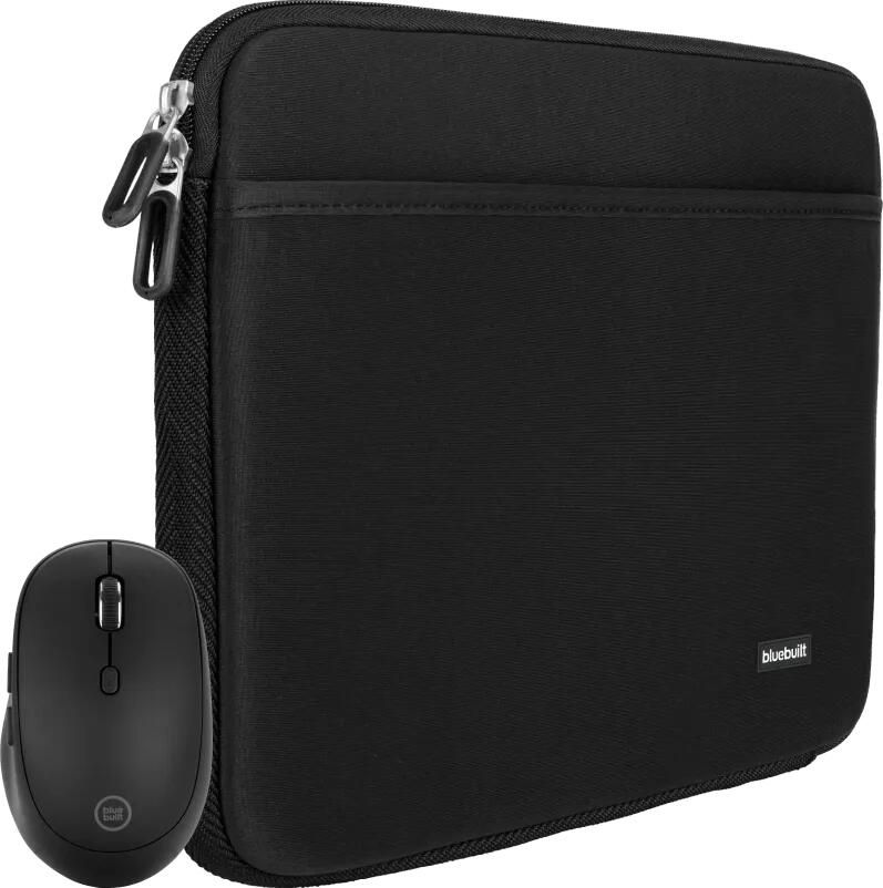 BlueBuilt Laptophoes 37 cm 15-16 inch M Zwart + Tradendum Muis