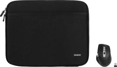 BlueBuilt Laptophoes breedte 30 cm 12-13 inch Zwart + Maximus Muis