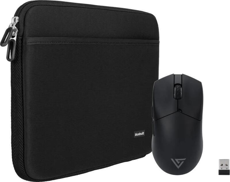 BlueBuilt Laptophoes breedte 31 cm 13 inch M Zwart + Vortech Pro Gaming Muis